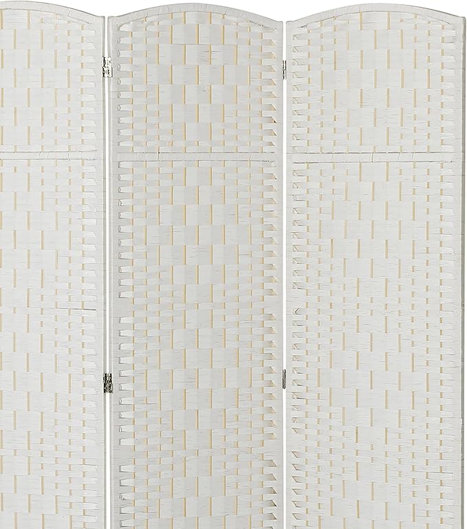 HOMCOM Room Divider, 3 Panel Folding Privacy Screen, 6FT Tall Portable Wicker - Image 8