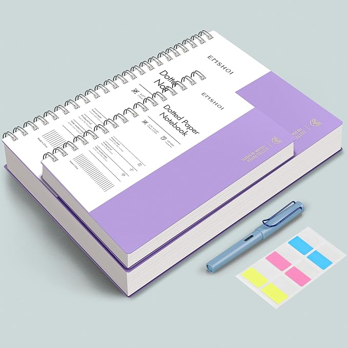 EMSHOI A4 Spiral Notebook Bullet Dotted journal, 11.2" X 8.27", 300 Pages/150 - Image 5