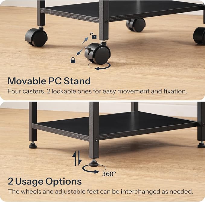 HOOBRO PC Stand, 2-Tier PC Tower Stand Fits Most Computer Towers, CPU Holder - Image 6