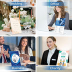 EHWINE 6 Pack 8.5 x 11 Acrylic Sign Holder, Vertical Slanted Back Paper Holder - Image 7