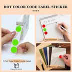 PARLAIM 2 Rolls 2000PCS 3/4" Round Circle Color-Code Dot Stickers, 2 Color - Image 3