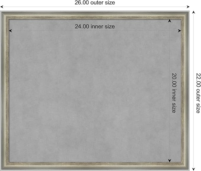 Amanti Art Silver Framed Magnetic Board 22x26 Medium Vision Board - Image 4