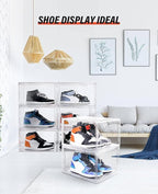 KDOR Clear Plastic Shoe box Organizer, 3 Pack Stackable Sneaker Boxes, - Image 5