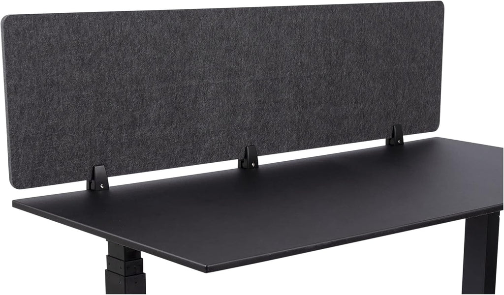 Stand Up Desk Store ReFocus Raw Clamp-On Acoustic Desk Divider Mounted Privacy
