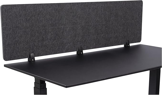 Stand Up Desk Store ReFocus Raw Clamp-On Acoustic Desk Divider Mounted Privacy by SStandUpDeskStore