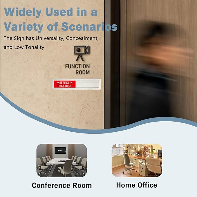 Vacant Meeting in Progress Privacy Sign, Vacant Occupied Sign - Image 4