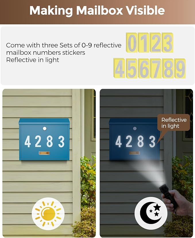 LAND·VOI Locking Wall-Mount Mailbox - Image 5