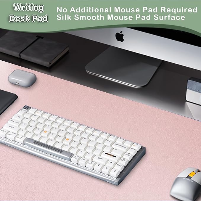 Boutilon Leather Desk Pad Protector, Non-Slip Mouse Pad, Laptop Desk Pad - Image 5