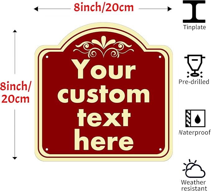 Custom Sign, Custom Indoor/Outdoor Decorative Sign，Aluminum Weatherproof Metal - Image 2