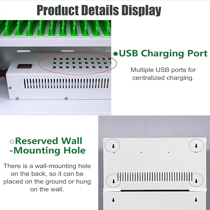 40-Slot Mobile Charging Station & Storage Cart - Image 7