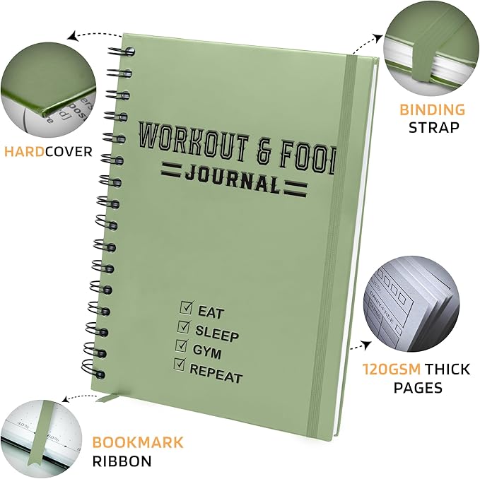 Nextnoid Hardcover Fitness & Food Journal - Image 2