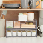 STORi STAX Plastic Stackable Organizer Drawers Clear | 12.5" Wide | Set - Image 5
