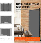 VEVOR Room Divider, 4 Panel Room Divider, Folding Privacy Screen and Portable - Image 5