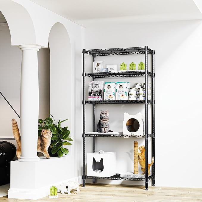 M MZG 1250 lbs 5 Tier Shelf Metal Storage Shelves Shelving Wire Rack Heavy Duty - Image 2