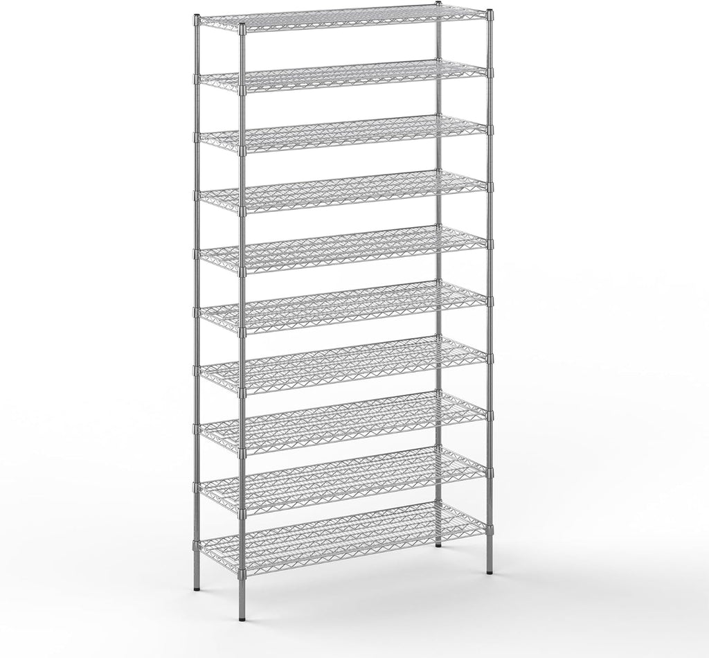 Regal Altair 18" Deep x 48" Wide x 96" Height Wire Shelving Kit | 10-Tier | NSF