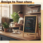Henoyso 2 Pcs 16" x 10" Small Chalkboard Easel Tabletop Chalkboard Signs Menu - Image 4