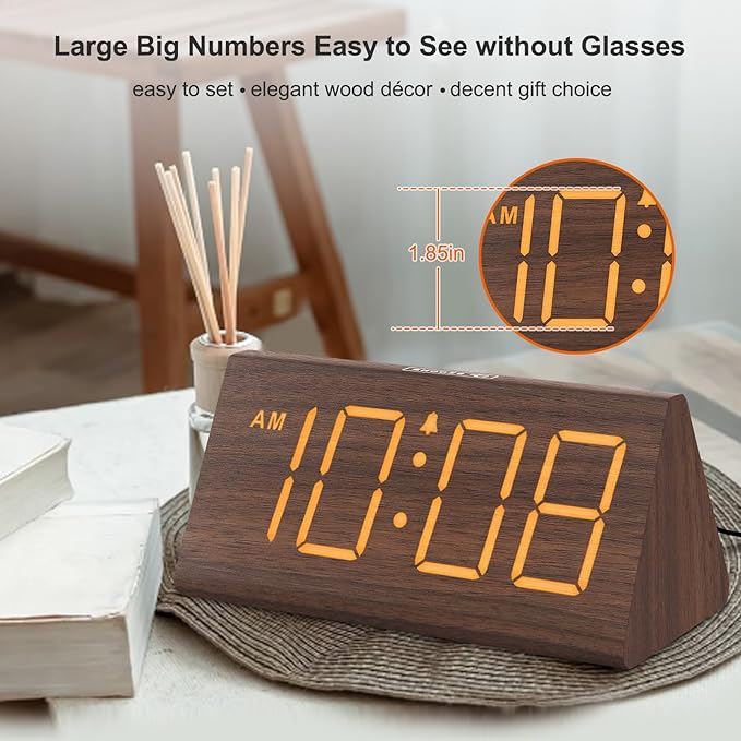 DreamSky Wooden Digital Alarm Clocks - Image 2