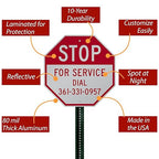SmartSign Custom STOP Sign 18"x18" 3M Laminated EG Reflective 80 mil Aluminum - Image 4