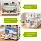 comix 3-tier paper organizer letter tray, file organizer, close-up detail