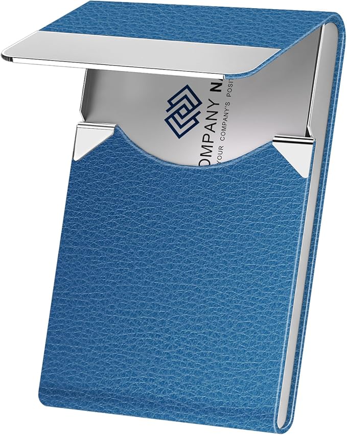 Business Card Holder with Ultra Slim Design, Business Card Case with Premium PU by DMFLY