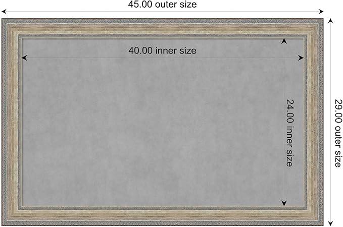 Amanti Art Silver Framed Magnetic Board 29x45 Large Vision Board - Image 4