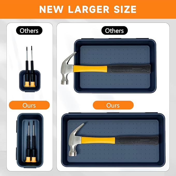 FLYVOLE Tool Box Organizer Tray, Toolbox Desk Drawer Organizer, Tool Box Tray - Image 6