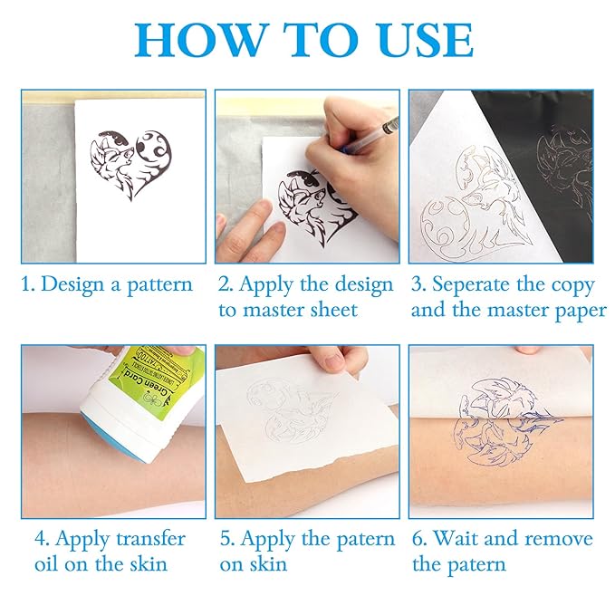 Yangna Tattoo Transfer Paper 100 Sheets Bulk A4 Thermal Stencil Paper - Image 4