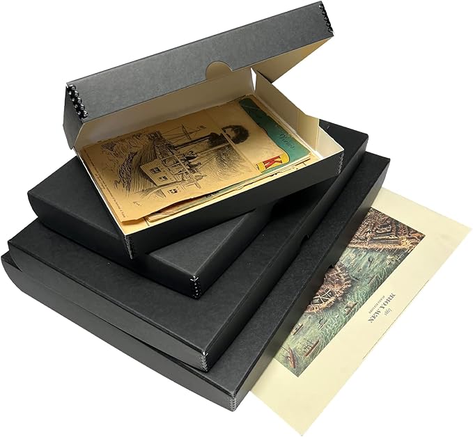 Lineco Clamshell Folio Storage Box, 16.5" x 20.5" x 1.75" Prints, Metal Edge - Image 5