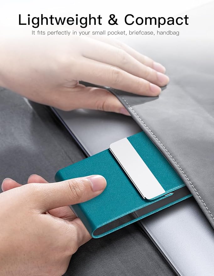 Padike Professional Business Card Holder PU Leather Business Card Case Name - Image 6