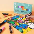 Arrtx 10-Piece Jumbo Acrylic Paint Markers, 15mm Felt Tip, Waterproof, DIY - Image 8