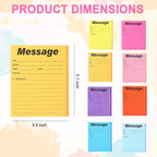 9 Pcs Colorful Phone Message Pad, 5.1×3.9 Inch Message Sticky Notes, - Image 2