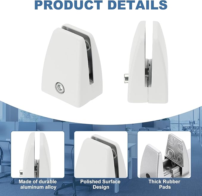 PATIKIL 1.7x1.3x2.4" Desk Divider Support Clamp - Image 4