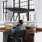 Adjustable Office Cubicle & Desk Shade – 55" Extra-Large Oval Design - Image 3