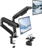 monTEK Dual Monitor Stand for Desk, 17-32 Inch Mechanical Spring Dual Arm by monTEK