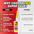 Super Glue Thick CA Glue Clear 30 Gram, Heavy Duty Superglue Instant - Image 6