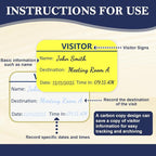 6 Pack of 1800 Visitor Badges Stickers Visitor Log Book - Image 6