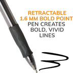 BIC Glide Bold Black Ballpoint Pens, Bold Point, 36-Count Pack, Retractable - Image 4