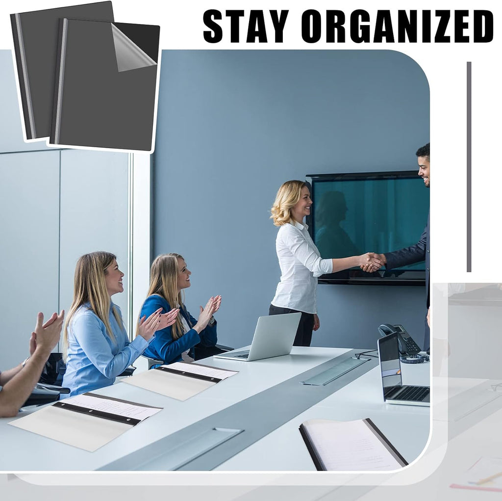 teling 100 pcs clear front report covers with showing dimensions