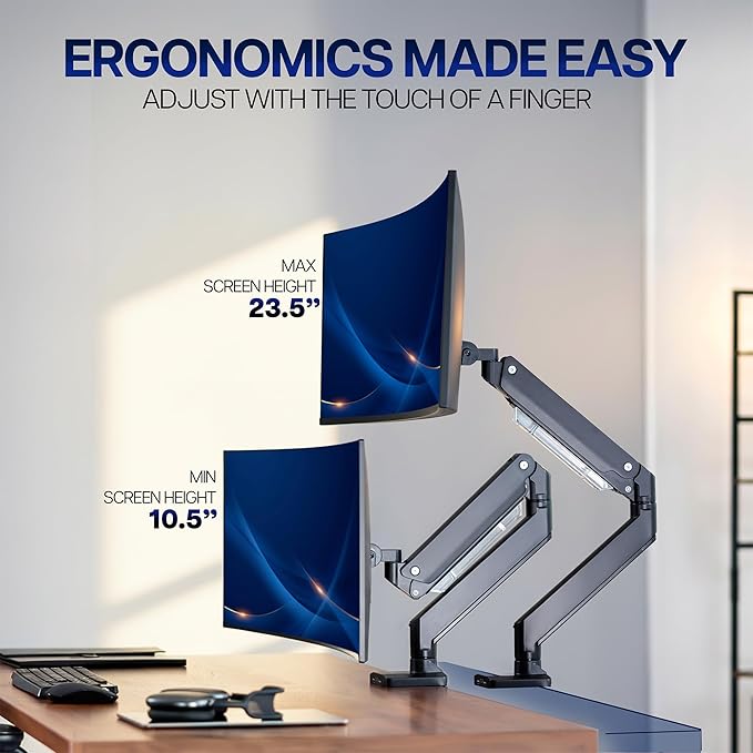 VIVO Premium Aluminum Heavy Duty Monitor Arm - Image 5