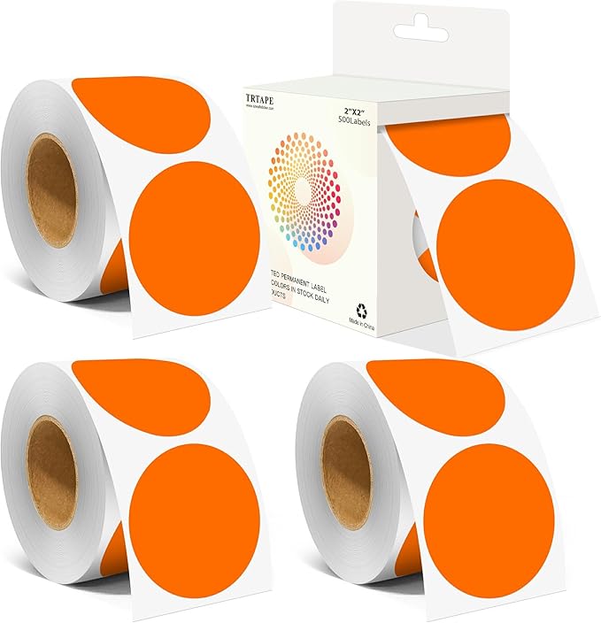 2 Inch Color Coding Round Labels by Unknown