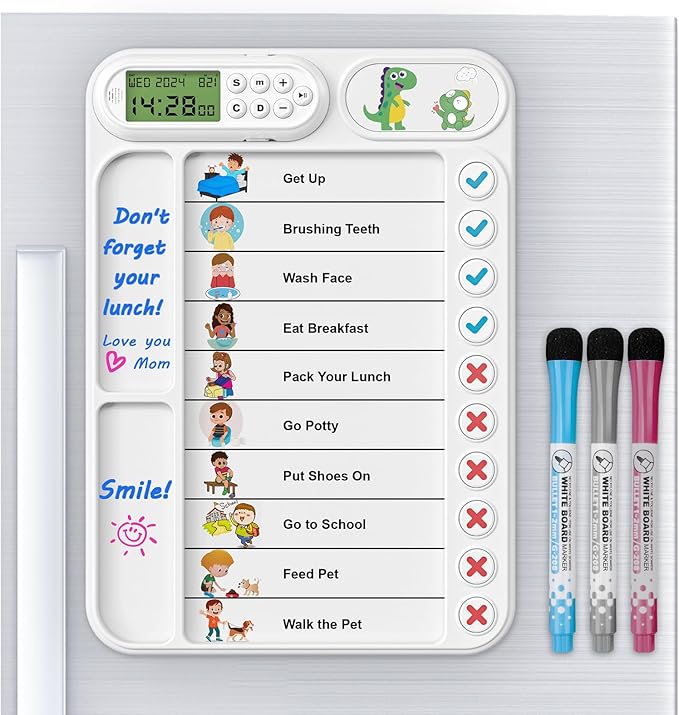 Magnetic Chore Chart for Kids by LightUpYourCreativity