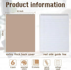 Maitys 6 Pcs Legal Pad Steno Spiral Notebook 8.5 x 11 Inches Top Bound Spiral - Image 2