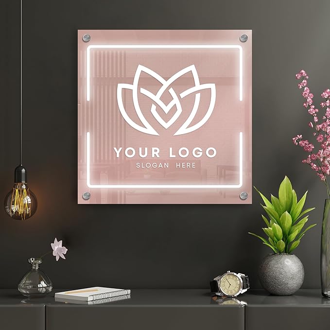 Personalized Floating Custom Acrylic Business Logo Sign | Free Company Vector - Image 7