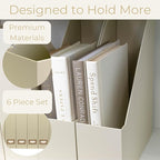 BLU MONACO | Cardboard Magazine File Holder Set of 6 | Vertical Magazine File - Image 5