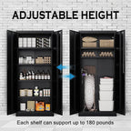 TaskStorz Storage Cabinet, 72 Inch Tall Metal Storage Cabinet - Image 4
