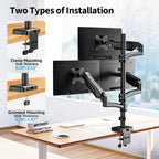 triple monitor mount fits max 32" computer screen, side view