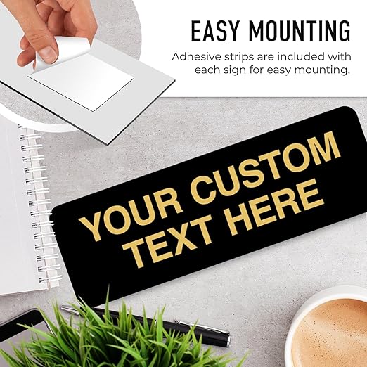 Custom Wall or Door Sign, Personalized Square Plaque Engraved Message - Image 6
