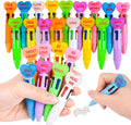 LiYiQ 25 Pcs Valentine's Day Conversation Multicolor Pen in One Cartoon Cute Fun 4-in-1 Pens Bulk Kawaii Be Mine Kiss Me Love Conversation Lovely Ballpoint Pens for Fun Gifts
