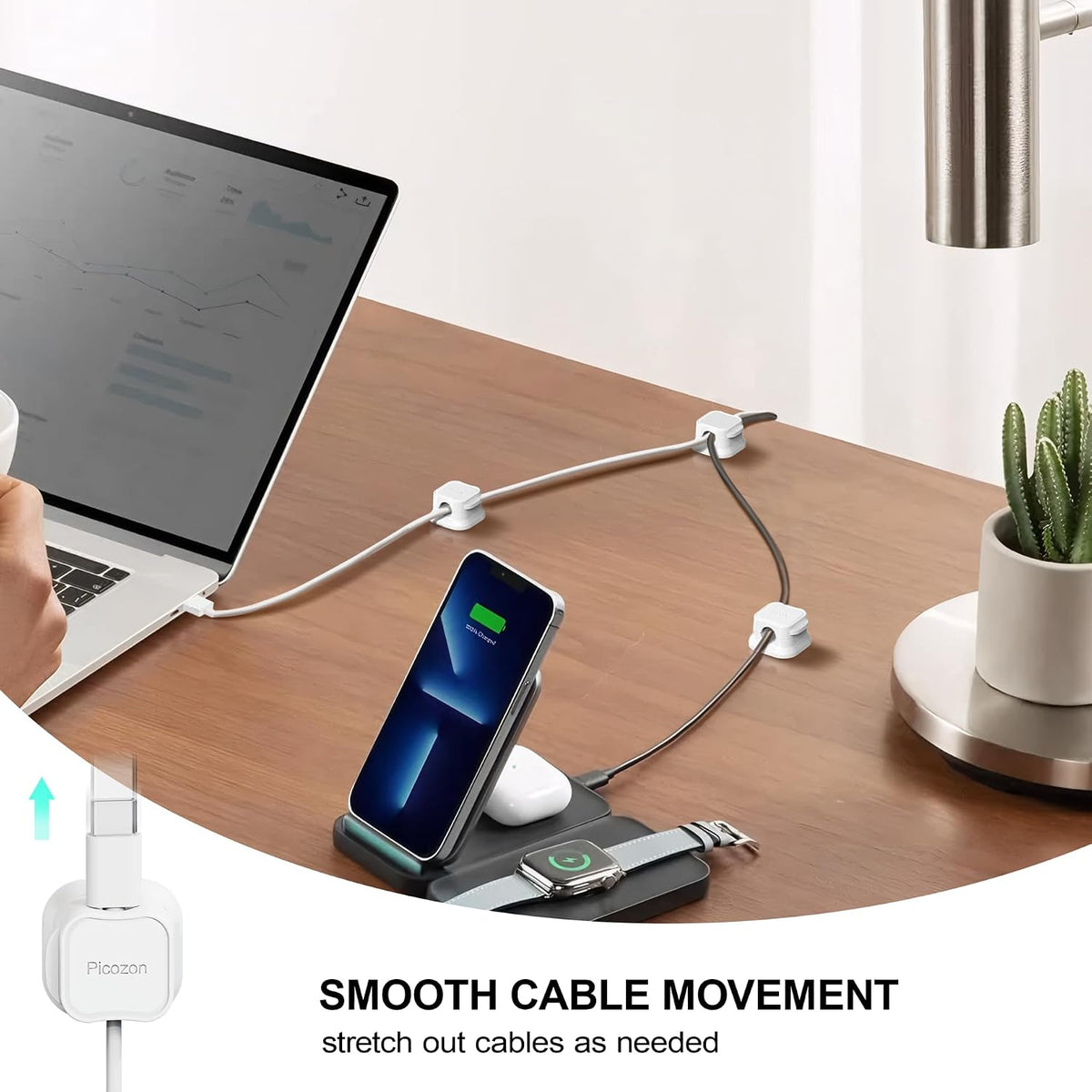 36 Pack Magnetic Cable Clip Organizer Cord Holder, Picozon Adhesive Cable Man...
