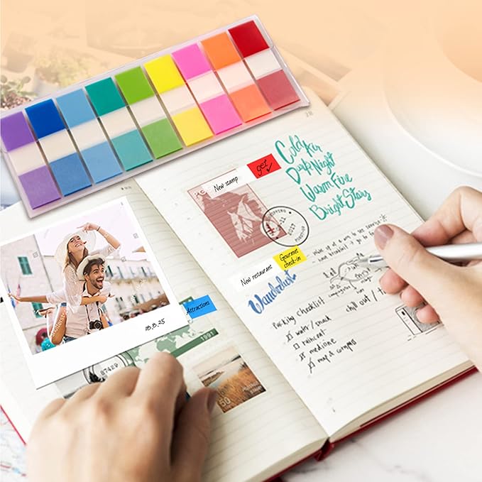 Golcellia 1440 Pieces, Transparent Sticky Notes, Page Markers, Book Tabs - Image 8